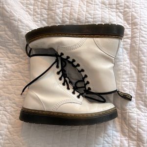white dr. martin boots size 5